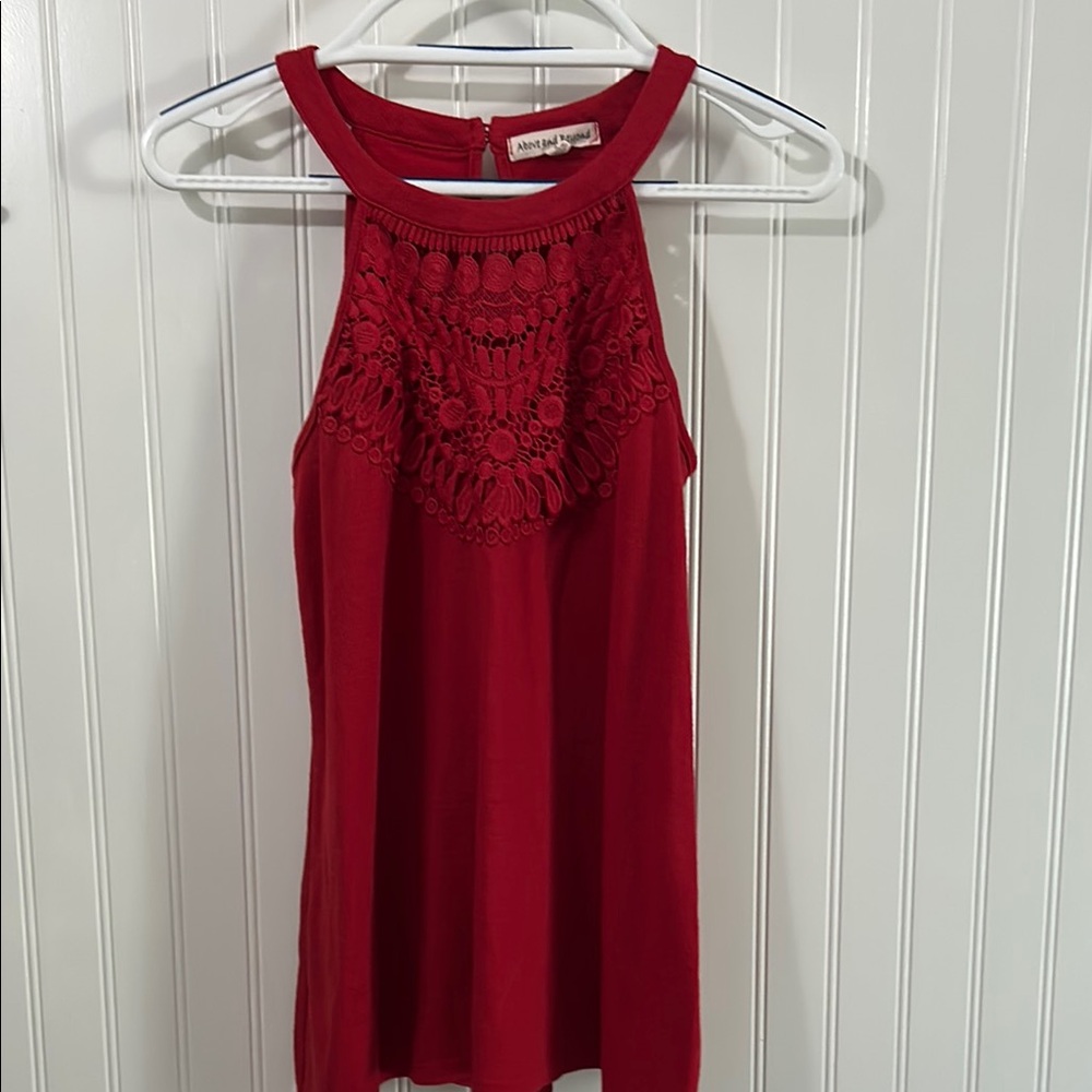 Above and Beyond Red Tank Top